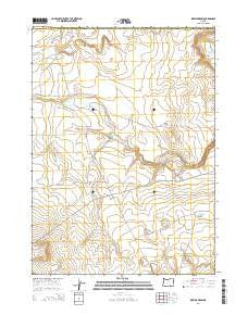 Sixmile Draw Oregon Current topographic map, 1:24000 scale, 7.5 X 7.5 Minute, Year 2014