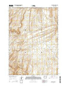 Skull Spring Oregon Current topographic map, 1:24000 scale, 7.5 X 7.5 Minute, Year 2014