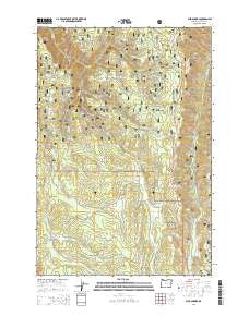 Sled Springs Oregon Current topographic map, 1:24000 scale, 7.5 X 7.5 Minute, Year 2014