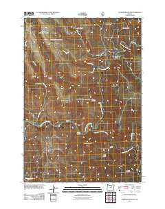 Slickear Mountain Oregon Historical topographic map, 1:24000 scale, 7.5 X 7.5 Minute, Year 2011