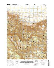 Slide Mountain Oregon Current topographic map, 1:24000 scale, 7.5 X 7.5 Minute, Year 2014