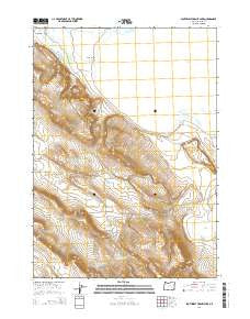 Southwest Harney Lake Oregon Current topographic map, 1:24000 scale, 7.5 X 7.5 Minute, Year 2014