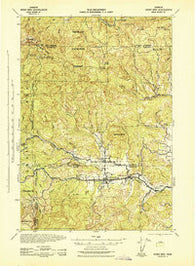 Spirit Mtn Oregon Historical topographic map, 1:62500 scale, 15 X 15 Minute, Year 1942