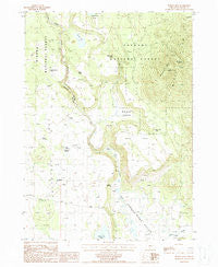 Spodue Mtn Oregon Historical topographic map, 1:24000 scale, 7.5 X 7.5 Minute, Year 1988