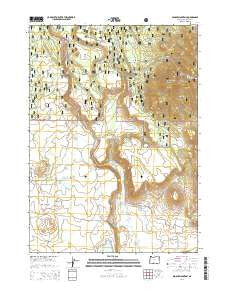 Spodue Mountain Oregon Current topographic map, 1:24000 scale, 7.5 X 7.5 Minute, Year 2014