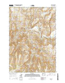 Spray Oregon Current topographic map, 1:24000 scale, 7.5 X 7.5 Minute, Year 2014