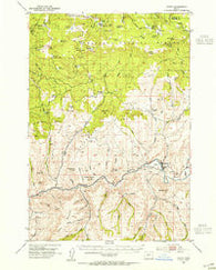 Spray Oregon Historical topographic map, 1:62500 scale, 15 X 15 Minute, Year 1953
