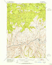 Spray Oregon Historical topographic map, 1:62500 scale, 15 X 15 Minute, Year 1953