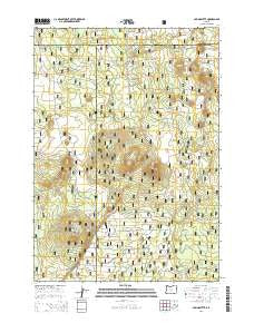Spring Butte Oregon Current topographic map, 1:24000 scale, 7.5 X 7.5 Minute, Year 2014
