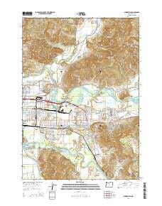 Springfield Oregon Current topographic map, 1:24000 scale, 7.5 X 7.5 Minute, Year 2014