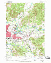 Springfield Oregon Historical topographic map, 1:24000 scale, 7.5 X 7.5 Minute, Year 1967