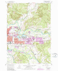 Springfield Oregon Historical topographic map, 1:24000 scale, 7.5 X 7.5 Minute, Year 1967