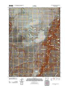 Square Mountain Oregon Historical topographic map, 1:24000 scale, 7.5 X 7.5 Minute, Year 2011