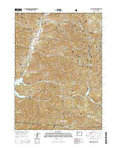 Squaw Lakes Oregon Current topographic map, 1:24000 scale, 7.5 X 7.5 Minute, Year 2014