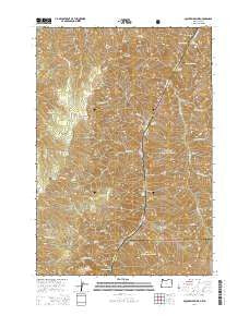 Squirrel Prairie Oregon Current topographic map, 1:24000 scale, 7.5 X 7.5 Minute, Year 2014