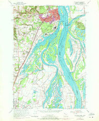 St. Helens Oregon Historical topographic map, 1:24000 scale, 7.5 X 7.5 Minute, Year 1954