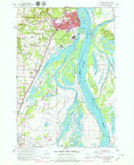 St. Helens Oregon Historical topographic map, 1:24000 scale, 7.5 X 7.5 Minute, Year 1954
