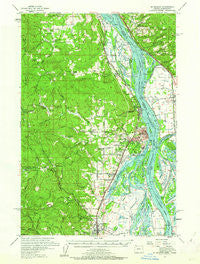 St Helens Oregon Historical topographic map, 1:62500 scale, 15 X 15 Minute, Year 1954