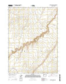 Starvation Spring Oregon Current topographic map, 1:24000 scale, 7.5 X 7.5 Minute, Year 2014