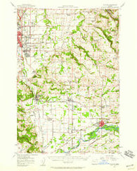 Stayton Oregon Historical topographic map, 1:62500 scale, 15 X 15 Minute, Year 1957