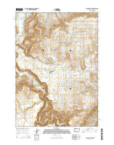 Stearns Butte Oregon Current topographic map, 1:24000 scale, 7.5 X 7.5 Minute, Year 2014