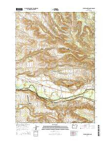 Stout Mountain Oregon Current topographic map, 1:24000 scale, 7.5 X 7.5 Minute, Year 2014