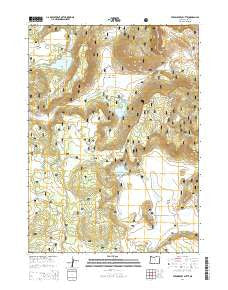 Strawberry Butte Oregon Current topographic map, 1:24000 scale, 7.5 X 7.5 Minute, Year 2014