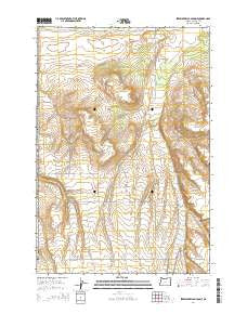 Strawberry Canyon NE Oregon Current topographic map, 1:24000 scale, 7.5 X 7.5 Minute, Year 2014