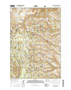 Sugarbowl Creek Oregon Current topographic map, 1:24000 scale, 7.5 X 7.5 Minute, Year 2014