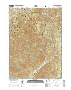 Sugarpine Creek Oregon Current topographic map, 1:24000 scale, 7.5 X 7.5 Minute, Year 2014