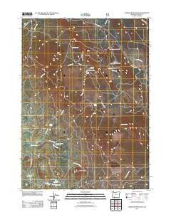 Surveyor Mountain Oregon Historical topographic map, 1:24000 scale, 7.5 X 7.5 Minute, Year 2011