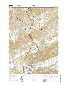 Sutherlin Oregon Current topographic map, 1:24000 scale, 7.5 X 7.5 Minute, Year 2014