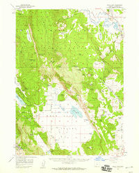 Swan Lake Oregon Historical topographic map, 1:62500 scale, 15 X 15 Minute, Year 1957