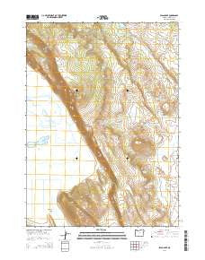 Swan Lake Oregon Current topographic map, 1:24000 scale, 7.5 X 7.5 Minute, Year 2014