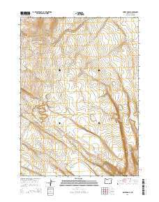 Swede Knoll Oregon Current topographic map, 1:24000 scale, 7.5 X 7.5 Minute, Year 2014