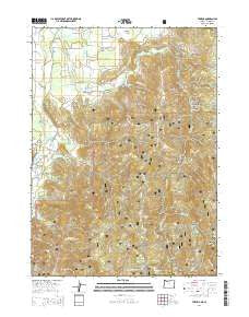 Takilma Oregon Current topographic map, 1:24000 scale, 7.5 X 7.5 Minute, Year 2014