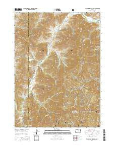 Tallowbox Mountain Oregon Current topographic map, 1:24000 scale, 7.5 X 7.5 Minute, Year 2014