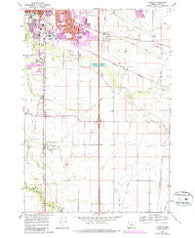 Tangent Oregon Historical topographic map, 1:24000 scale, 7.5 X 7.5 Minute, Year 1969