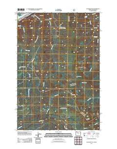 Tanner Butte Oregon Historical topographic map, 1:24000 scale, 7.5 X 7.5 Minute, Year 2011