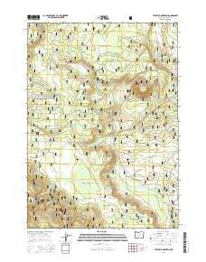 Tea Table Mountain Oregon Current topographic map, 1:24000 scale, 7.5 X 7.5 Minute, Year 2014