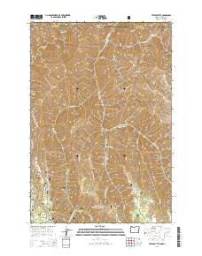 Teepee Butte Oregon Current topographic map, 1:24000 scale, 7.5 X 7.5 Minute, Year 2014