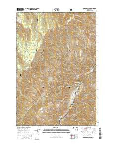 Temperance Creek Oregon Current topographic map, 1:24000 scale, 7.5 X 7.5 Minute, Year 2014