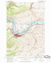The Dalles Oregon Historical topographic map, 1:62500 scale, 15 X 15 Minute, Year 1957