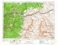 The Dalles Oregon Historical topographic map, 1:250000 scale, 1 X 2 Degree, Year 1953