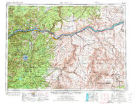 The Dalles Oregon Historical topographic map, 1:250000 scale, 1 X 2 Degree, Year 1953