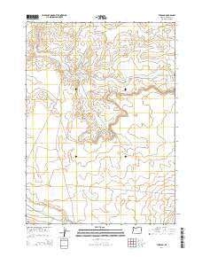 The Basin Oregon Current topographic map, 1:24000 scale, 7.5 X 7.5 Minute, Year 2014