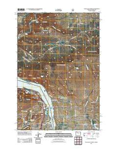 The Dalles North Oregon Historical topographic map, 1:24000 scale, 7.5 X 7.5 Minute, Year 2011