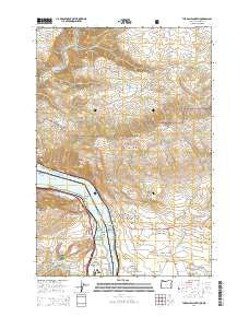 The Dalles North Oregon Current topographic map, 1:24000 scale, 7.5 X 7.5 Minute, Year 2014