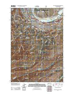The Dalles South Oregon Historical topographic map, 1:24000 scale, 7.5 X 7.5 Minute, Year 2011