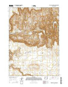The Hole in the Ground Oregon Current topographic map, 1:24000 scale, 7.5 X 7.5 Minute, Year 2014